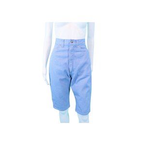 Vintage 1960s Denim Shorts Ranchcraft Light Blue Jean Capris | W 23"